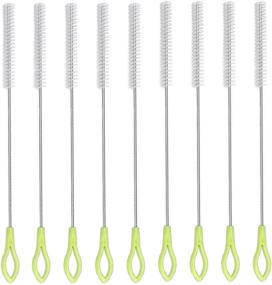 img 4 attached to 🌿 Green Straw Brush Set - 10-Piece Nylon Pipe Tube Cleaner, 7.5-inch x 1/3-inch