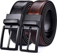 👔 beltox leather reversible rotated box: premium black men's belt accessories logo