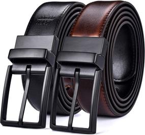 img 4 attached to 👔 Beltox Leather Reversible Rotated Box: Premium Black Men's Belt Accessories