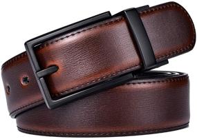 img 2 attached to 👔 Beltox Leather Reversible Rotated Box: Premium Black Men's Belt Accessories