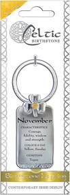 img 1 attached to Celtic Birthstone Keyring November Gemstone Men's Accessories