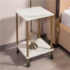 img 2 attached to Storage Nightstand Bedside Bedroom ET910 WH