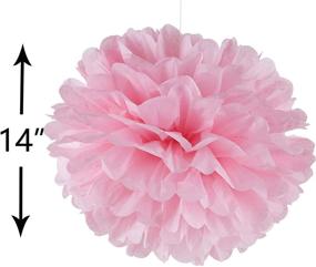 img 3 attached to 🎉 Colorful 14" Tissue Pom Poms Kit: Perfect DIY Decorative Paper Flowers for Baby Showers, Gender Reveal Parties, Weddings, Birthdays - Pack of 10