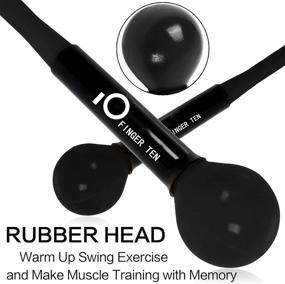 img 2 attached to FINGER TEN Golf Swing Trainer: Enhance Strength, Tempo, and Distance with Training Aid Ball - Perfect for Indoor/Outdoor and Office Use