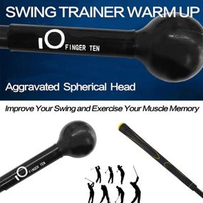 img 3 attached to FINGER TEN Golf Swing Trainer: Enhance Strength, Tempo, and Distance with Training Aid Ball - Perfect for Indoor/Outdoor and Office Use