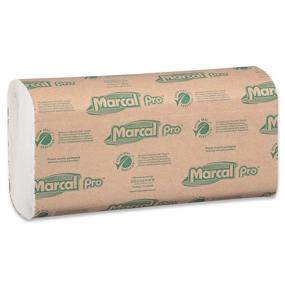 img 2 attached to 🧻 Marcal Pro M-Fold 100% Recycled Paper Towels, 1-Ply, Natural Color Hand Towels, 250/Pack, 16 Packs/Case - 4000 Total Green Seal Certified Towels (P200B)