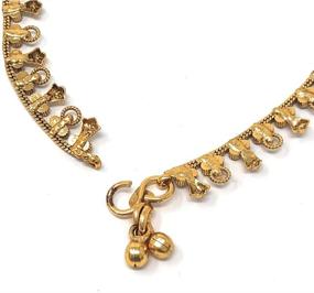 img 1 attached to 💍 Pakistani-Indian Gold Plated Bridal Ethnic Payal Anklet Pair with Cubic Zirconia - Perfect Gift for Her