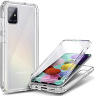 📱 e-began full-body protective case for samsung galaxy a51 4g with built-in screen protector - clear, shockproof rugged matte bumper cover with impact-resistant durability logo