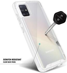 img 1 attached to 📱 E-Began Full-Body Protective Case for Samsung Galaxy A51 4G with Built-in Screen Protector - Clear, Shockproof Rugged Matte Bumper Cover with Impact-Resistant Durability