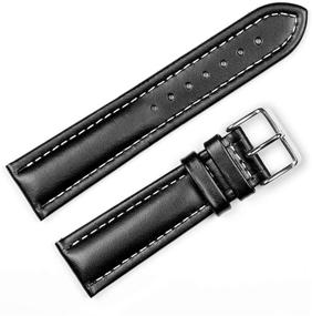 img 3 attached to 👑 Premium Breitling Style Tanned Leather Watchband - Elevate Your Watch's Style