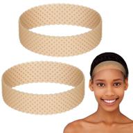🧢 non-slip seamless wig grip band – adjustable silicone headband for men and women - light brown logo