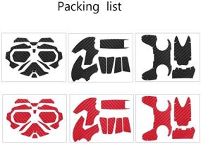 img 1 attached to 🎮 DJI FPV Full Cover Set: Behorse FPV Stickers Decals Skin Protective Film PVC in Black + Red + Reflective Stickers