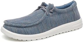 img 3 attached to Betrue Lightweight Loafers Canvas Men's Shoes, Loafers & Slip-Ons - BE2010A DR GRY 43