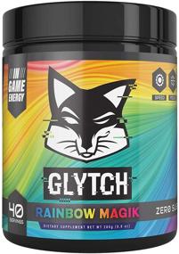 img 4 attached to 🎮 GLYTCH Gaming Energy Supplement Powder – Gamer and Esports Drink Mix | Boosts Focus, Stamina, Memory, Processing Speed | Sugar-Free with Vitamins | Rainbow Magik Flavor – 40 Servings