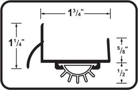 img 1 attached to 🚪 M-D Building Products 69570 DB003 U-Shaped Door Bottom with Drip Cap, White - 1-3/4" x 36" Door Seal for Enhanced Insulation and Protection