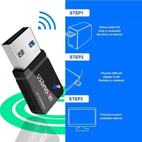 img 2 attached to 💻 High-Speed Gaming WiFi Adapter - 1200Mbps, USB 3.0, 2.4G/5G, 802.11ac, 5dBi Antenna - Compatible with PC/Desktop/Laptop Windows & Mac