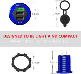 img 2 attached to Автомобильная зарядка Speedcur Quick Charge 3.0: Высокотехнологичное USB гнездо для быстрой зарядки в автомобилях и морских условиях.