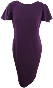img 2 attached to Calvin Klein Womens Flutter Sleeves Women's Clothing in Dresses