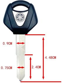 img 3 attached to 🔑 3X Замена ключа для мотоцикла - несмеланное лезвие для Yamaha YZF R1 R6 FZ6S FZ6N FZ6R FZ1N FZ1S FZ1R FJR1300 (1998-2010)