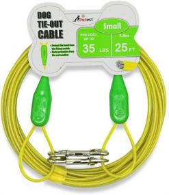 img 4 attached to 🐾 Petest Tie-Out Cable for Dogs: Secure Crimp Cover, Multiple Weight & Length Options (35/60/90/125/250 lbs, 15ft/25ft/30ft)