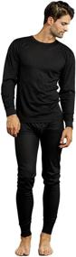 img 4 attached to Mens Thermal Underwear Black XXX Large