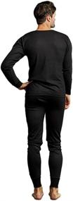 img 3 attached to Mens Thermal Underwear Black XXX Large