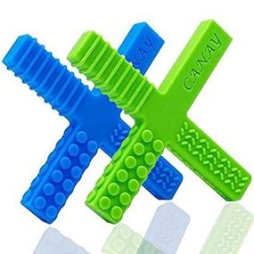 img 3 attached to 🌈 Sensory Chew Stick Toys for Kids, Boys & Girls - Enhancing Autism, Teething, Chewing, ADHD, SPD, Oral Motor Needs - Silicone Teether Toys (2 Pack)