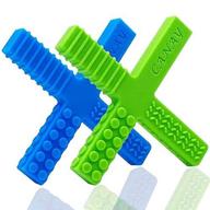 🌈 sensory chew stick toys for kids, boys & girls - enhancing autism, teething, chewing, adhd, spd, oral motor needs - silicone teether toys (2 pack) logo