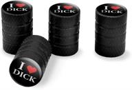 graphics and more i love dick heart tire rim wheel aluminum valve stem caps logo