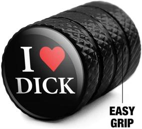 img 2 attached to Graphics And More I Love Dick Heart Tire Rim Wheel Aluminum Valve Stem Caps