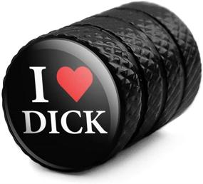 img 3 attached to Graphics And More I Love Dick Heart Tire Rim Wheel Aluminum Valve Stem Caps