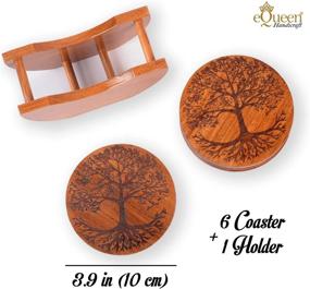 img 3 attached to Handmade Wooden Coasters: Authentic, Natural and Stylish