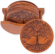 handmade wooden coasters: authentic, natural and stylish logo