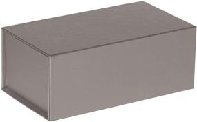 img 2 attached to Jillson Roberts Small Magnetic Closure Gift Boxes - 2-Pack, 5 Color Options, Metallic Silver Matte
