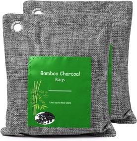 img 4 attached to 🌿 MerLerner 2-Pack Bamboo Charcoal Bag for Home, Car, Shoes, Refrigerator - Activated Bamboo Charcoal Bags (2/4/6 Pack, 2 Colors)