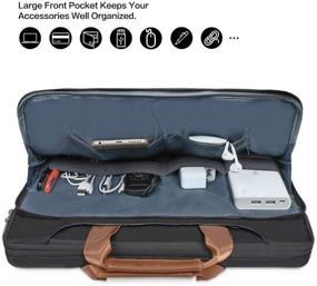 img 1 attached to MOSISO Protective Compatible Polyester Briefcase Laptop Accessories