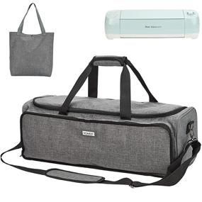 img 4 attached to HOMEST Carrying Case for Cricut Explore Air 2 and Cricut Maker - Grey, Large Front Pocket & Patent Design