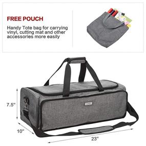 img 2 attached to HOMEST Carrying Case for Cricut Explore Air 2 and Cricut Maker - Grey, Large Front Pocket & Patent Design