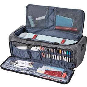 img 3 attached to HOMEST Carrying Case for Cricut Explore Air 2 and Cricut Maker - Grey, Large Front Pocket & Patent Design