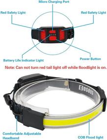 img 3 attached to COSOOS 2 Перезаряжаемые фары - Легкие фонари на 500 люмен для кемпинга, бега, похода, светофор