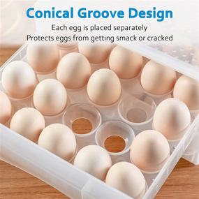 img 2 attached to 🥚 Refrigerator Egg Holder, THIPOTEN 60 Grid Eggs Storage Container - Ideal Household Egg Organizer for Hobby Farms & More