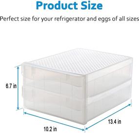 img 3 attached to 🥚 Refrigerator Egg Holder, THIPOTEN 60 Grid Eggs Storage Container - Ideal Household Egg Organizer for Hobby Farms & More