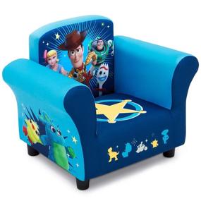 img 2 attached to Delta Children Upholstered Chair: A Fun Disney/Pixar Toy Story 4 Seating Solution