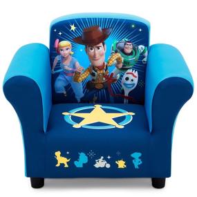 img 4 attached to Delta Children Upholstered Chair: A Fun Disney/Pixar Toy Story 4 Seating Solution
