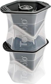 img 4 attached to 🧊 Tovolo Colossal Cube Ice Molds - Leak-Free Design, 2.25 Inch Cubes (Set of 2, Black)