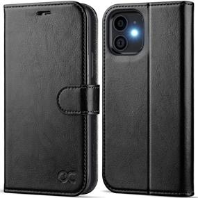 img 4 attached to 📱 OCASE Чехол-кошелек для iPhone 12/12 Pro – Крышка из искусственной кожи с блокировкой RFID, встроенными кармашками для карт, подставкой и защитой экрана 6,1 дюйма (черный)