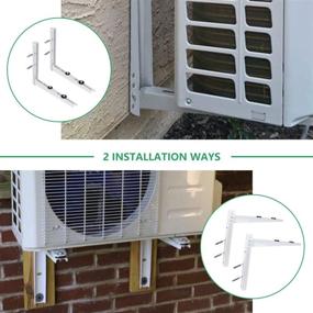 img 2 attached to 🌳 Forestchill Outdoor Wall Mount Bracket for Ductless Mini Split AC/Heat Pump, Supports up to 300 lbs, Universal Fit - 15000-24000 BTU Condenser