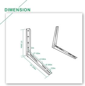 img 3 attached to 🌳 Forestchill Outdoor Wall Mount Bracket for Ductless Mini Split AC/Heat Pump, Supports up to 300 lbs, Universal Fit - 15000-24000 BTU Condenser