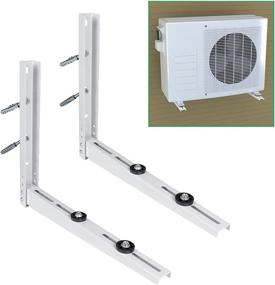 img 4 attached to 🌳 Forestchill Outdoor Wall Mount Bracket for Ductless Mini Split AC/Heat Pump, Supports up to 300 lbs, Universal Fit - 15000-24000 BTU Condenser