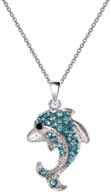 nc039 crystal dolphin pendant necklace logo